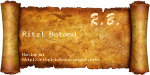 Ritzl Botond névjegykártya